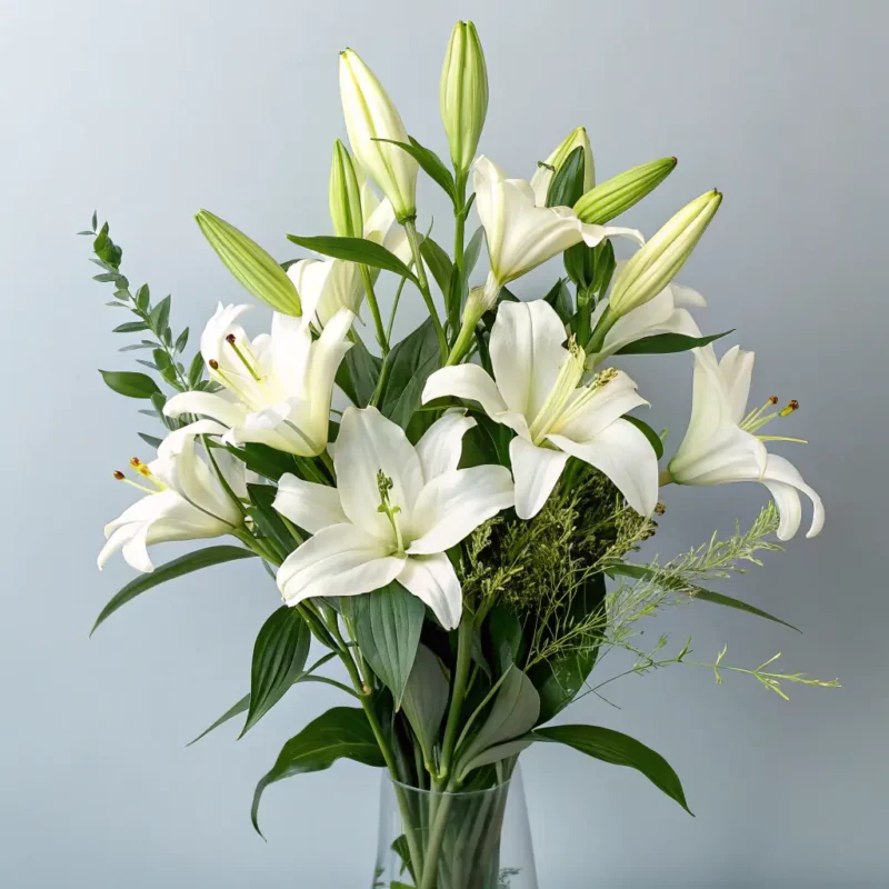 Elegant White Lilies